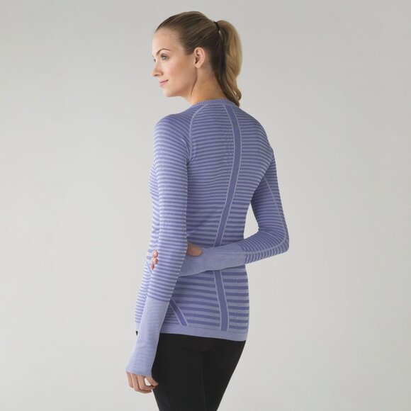 LULULEMON RUN: SWIFTLY TECH LONG SLEEVE CREW IN HEATHERED LULLABY SIZE 6 - Picture 2 of 8